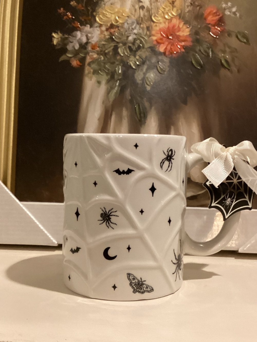 Sunday Morning Ceramics Spiderweb Halloween Coffee Mug 🕷️